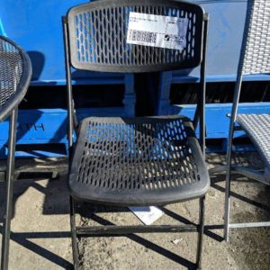 EX HIRE BLACK ARIA FOLDING CHAIR SOLD AS IS