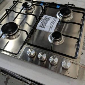 EX DISPLAY TECHNIKA TGC6GSS 60CM 4 BURNER GAS COOKTOP WITH ENAMEL TRIVETS WITH 3 MONTH WARRANTY