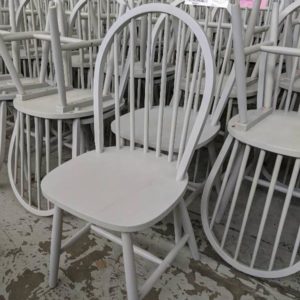 EX HIRE GREY TIMBER DINING CHAIRS SOLD AS IS