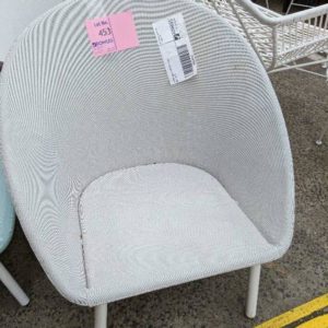 EX HIRE GREY OUTDOOR CHAIR SOLD AS IS