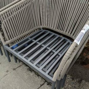 EX HIRE GREY OUTDOOR WOVEN SEAT SOLD AS IS