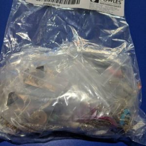 BAG OF ASSORTED COSTUME JEWELLERY NECKLACES APPROX 30 SOLD AS IS NO SWAPPING NO OPENING BAGS