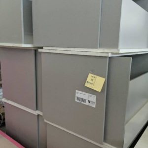 EX HIRE GREY LAMINATE OFFICE DESK SOLD AS IS