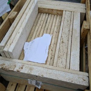 PALLET OF TRAVERTINE COPER FOR SWIMMING POOL COPING OR STAIRS TREAD JUN01-3