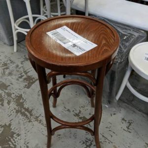 EX HIRE TIMBER BAR STOOL NO BACK SOLD AS IS