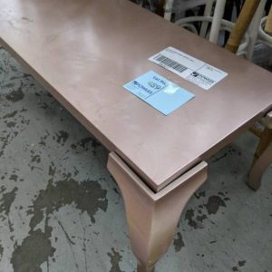 EX HIRE PINK ORNATE COFFEE TABLE SOLD AS IS