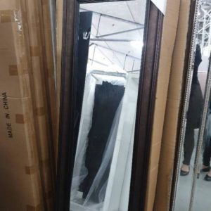 W127 BROWN STANDING CHIVAL MIRROR ON FRAME