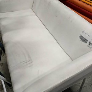 EX HIRE - LARGE WHITE PU COUCH SOLD AS IS