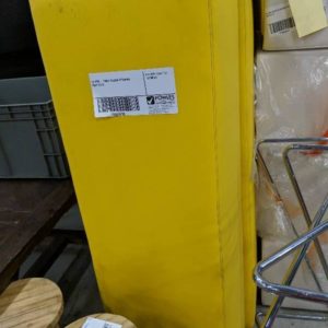EX HIRE - LONG YELLOW OTTOMAN SOLD AS IS