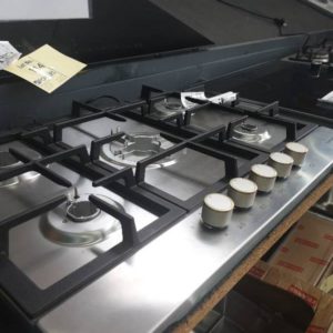 EUROMAID CF7GS 700MM GAS COOKTOP MISSING GAS BURNERS SOLD AS IS NO WARRANTY