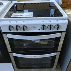 EX DISPLAY NEW WORLD NW601ETCWHI WHITE 600MM ELECTRIC FREESTANDING OVEN WITH SEPARATE GRILL WITH 3 MONTH WARRANTY