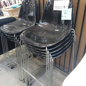 EX HIRE GLOSS BLACK BAR STOOL SOLD AS IS