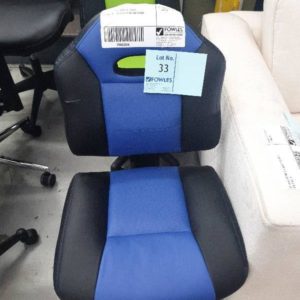 NEW KIDS BLUE GAMING CHAIR SOLD AS IS - SLIGHT TEAR ON FRONT