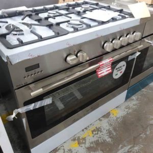 EX DISPLAY EURO 900MM FREESTANDING OVEN EFS900LDX DUAL FUEL WITH 3 MONTH WARRANTY DEO8017