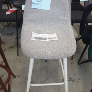 EX HIRE LIGHT GREY BAR STOOL SOLD AS IS