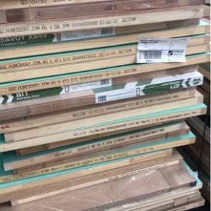PALLET OF APPROX 32 ASSORTED DOORS IN VARIOUS STYLES & SIZES