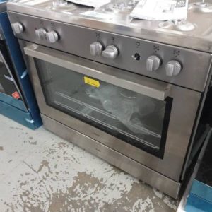 EX DISPLAY - EURO EG90GFSX 90CM ALL GAS FREESTANDING OVEN MADE IN ITALY 5 BURNER GAS COOKTOP WITH 3 MONTH WARRANTY DEO7934