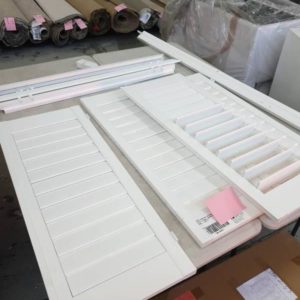 WHITE PLANTATION SHUTTER HEIGHT 1789MM X 1807MM WIDE ITEM 1 - 3 BOXES