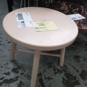 SMALL PINK TABLE SOLD AS IS
