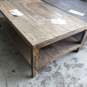 EX HIRE TIMBER COFFEE TABLE SOLD AS IS