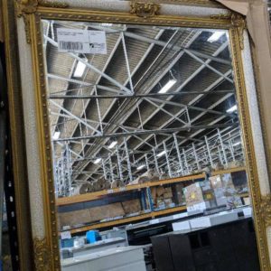 LARGE ORNATE GOLD CRACKLE MIRROR CF14002 2080MM X 1170MM