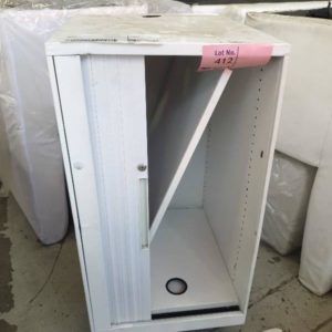 EX HIRE WHITE ROLLER STORAGE CABINET SOLD AS IS