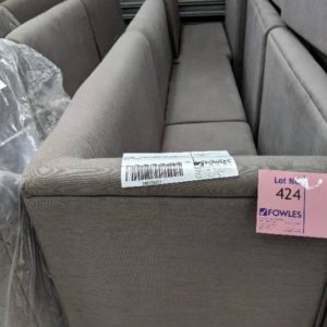 EX HIRE - ROW OF DUSTY PINK BENCH SEATS (3 IN TOTAL)
