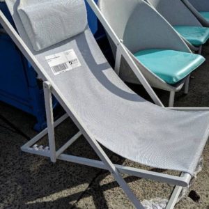 EX HIRE WHITE SLING BACK CHAIR SOLD AS IS