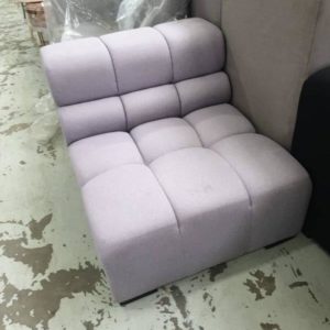 EX HIRE VIOLET MODULAR COUCH SECTION SOLD AS IS