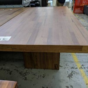 EX DISPLAY URBAN 2400MM X 1200MM TIMBER DINING TABLE SOLD AS IS