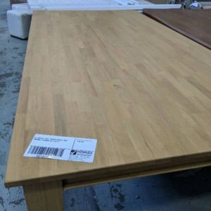 EX DISPLAY LIGHT TIMBER DINING TABLE 2400MM X 1200MM SOLD AS IS