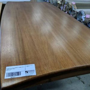 EX DISPLAY YUKON 2400MM X 1200MM SOLID TIMBER DINING TABLE SOLD AS IS