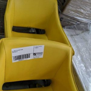 EX HIRE YELLOW CHAIR SOLD AS IS