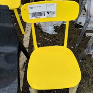 EX HIRE ACRYLIC YELLOW CHAIR SOLD AS IS