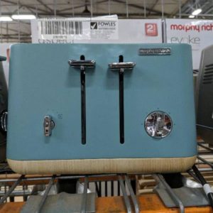 NEW MORPHY ASPECT 4 SLICE TOASTER TEAL 2 OR 4 SLICE OPERATION PAUSE & CHECK FUNCTION VARIABLE BROWNING CONTROL RRP$149 MODEL 240009 WITH 3 MONTH WARRANTY