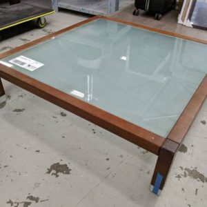 DISPLAY HOME TIMBER COFFEE TABLE LARGE SQUARE SOLD AS IS