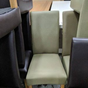 DISPLAY HOME BEIGE PU DINING CHAIR SOLD AS IS