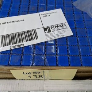 BOX OF 1M2 BLUE MOSAIC TILE