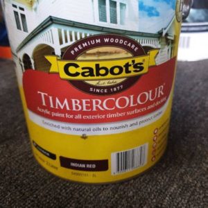 CABOTS TIMBERCOLOUR INDIAN RED 2 LTR