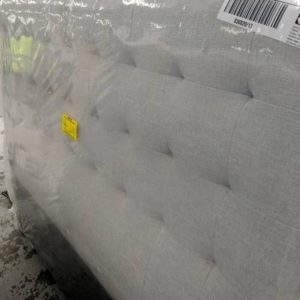 EX DISPLAY QUEEN SIZE FABRIC BEDHEAD ONLY - LIGHT GREY