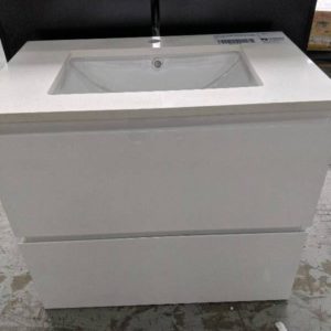 750MM WALL HUNG VANITY WITH 2 DRAWERS WITH STONE TOP AND UNDERMOUNTED BOWL SFW2-750