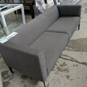 EX HIRE - CHARCOAL 2.5 SEATER COUCH SOLD AS IS