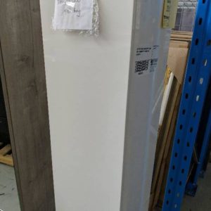 EX DISPLAY WHITE LINEN CABINET 350MM WIDE X 350MM DEEP X 1500MM HIGH SOLD AS IS