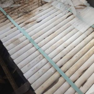 PALLET OF 33/600X350X30 SNOW WHITE SANDSTONE BULLNOSE COPING/TREADS
