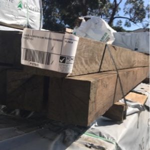 125X125 H4 SPOTTED GUM TREATED HARDWOOD POSTS-8/2.4