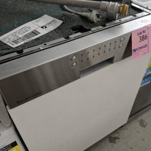 EX DISPLAY KLEENMAID DISHWASHER KCDW6012 SEMI INTEGRATED SUPPLIED WITH WHITE PANEL 3RD CUTLERY TRAY 14 PLACE SETTINGS 6 PROGRAMS 32 MONTH WARRANTY