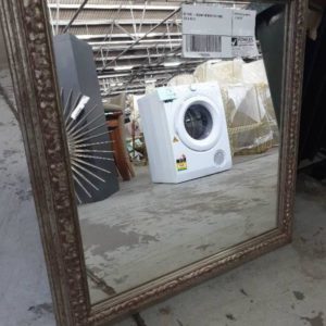 EX HIRE - SQUARE MIRROR IN FRAME SOLD AS IS