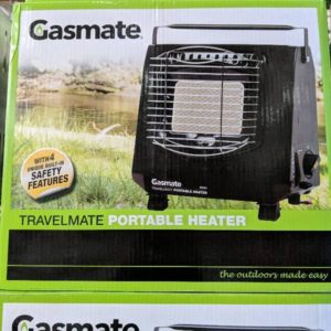 GASMATE BUTANE CAMPING HEATER RRP$89 WITH 3 MONTH WARRANTY