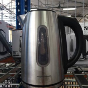 NEW MORPHY RICHARDS STAINLESS STEEL EQUIP 1.7LITRE JUG KETTLE DUAL WATER WINDOW 360 DEGREE CORDLESS BASE MODEL 102777 WITH 3 MONTH WARRANTY