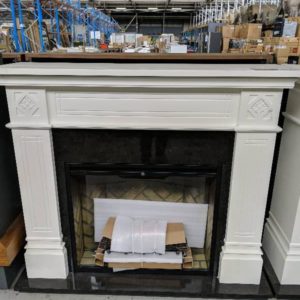 EX DISPLAY ELECTRIC FIREPLACE 2KW WHITE CARVED OSBOURNE REVILLUSION SUITE PLEASE NOTE THERE IS SOME LIGHT MARKS ON SURROUND 3 MONTH WARRANTY ON FIREPLACE RRP$2799 OSB20